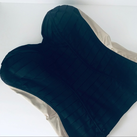 BEBE BUSTIER CORSET TOP SATIN STRAPLESS BLACK (XS) - Picture 3 of 8